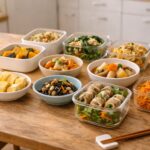 和風のおかずの盛り付け